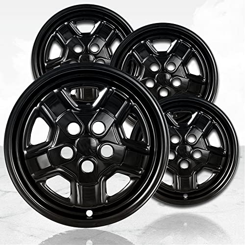 Upgrade Your Auto 16" 4pc Gloss Black Wheel Skins (Set of 4) for Jeep Patriot 2007-2017