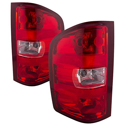 HEADLIGHTSDEPOT Tail Light Compatible with Chevrolet Silverado 1500 HD 2500 HD 3500 HD Includes Left Driver and Right Passenger Side Tail Lights