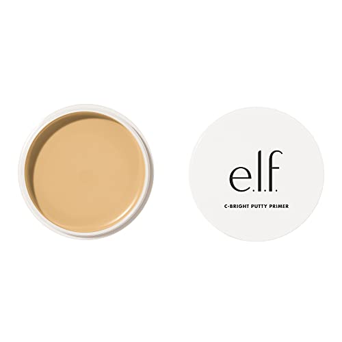 e.l.f Cosmetics C-Bright Putty Primer, Makeup Primer For Brightening & Evening Out Skin Tone, Grips Makeup, Enriched With Vitamin C, Universal Sheer