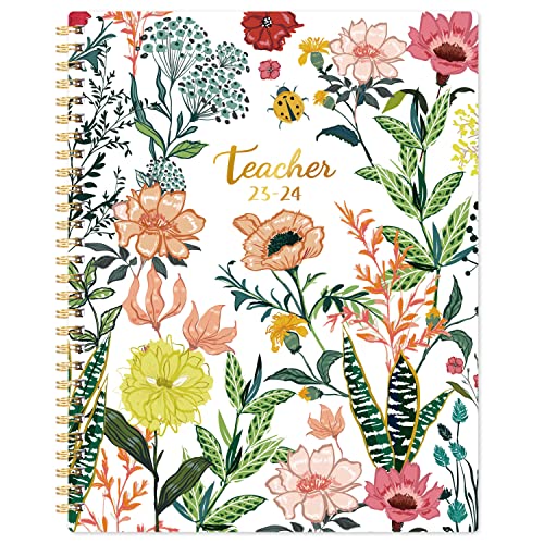 Teacher planner 2023-2024 - Lesson Planner 2023-2024, Jul. 2023 - Jun. 2024, 8'' x 10'', Lesson Plan Book, Weekly and Monthly Homeschool Planner, Academic Planner 2023-2024 with Inspirational Quotes
