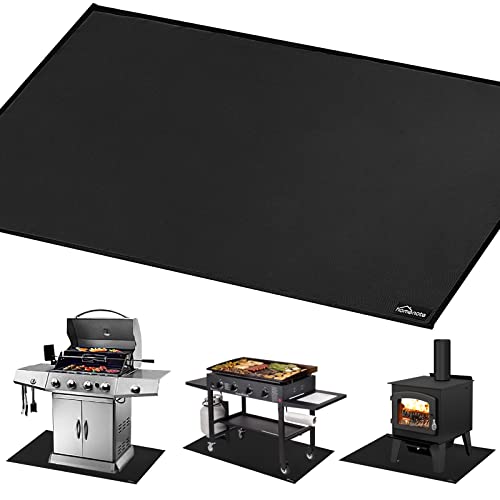 homenote Medium Under Grill Mat & Fire Pit Mat, 36"x 48" Deck Patio Protect Mat, Fireproof Grill Pad for Fire Pit, Griddle Cooking Center, Outdoor Flat Top Gas, Propane Burners&Portable Charcoal Grill