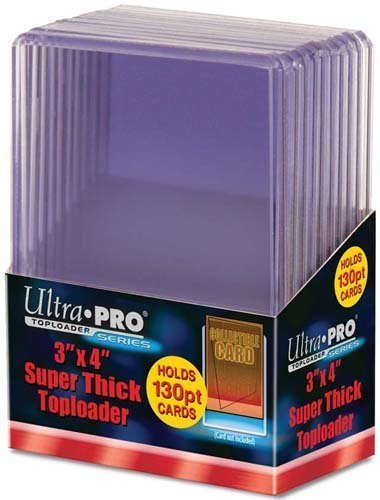 3X4 ULTRA PRO SUPER THICK 130pt CARD TOPLOADERS - 5 PACKS OF 10