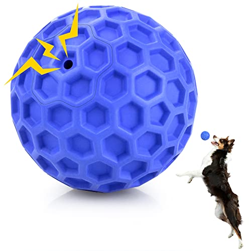 Indestructible Squeaky Dog Balls, Interactive Dog Toys for Aggressive Chewers Large Breed for Relieving Anxiety, Dog Chew Toys Balls for Aggressive Chewers, Outdoor Dog Toys Dog Water Toys for Dogs