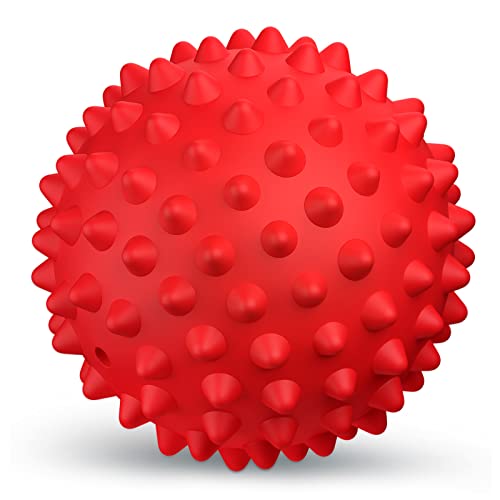 Apasiri   Dog Balls Squeaky Dog Toys for Large Dogs, Dog Toys for Aggressive Chewers, Tough Spiky Dog Ball, Durable Dog Ball, Floatable Rubber Pet Toys for Medium Breed