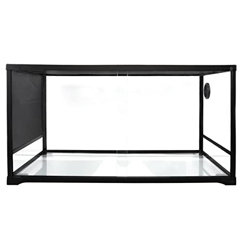 AIICIOO Reptile Glass Tank - 36 x 18 x 18 Inches Knock Down Full View Natural Terrarium for Chameleon Gecko Corn Snake Iguana & Lizard Aquarium