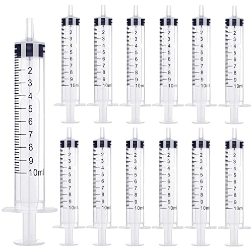 30 Pack Plastic Syringe, Individual Package Syringe, Suitable for Lip Gloss, Paint, Epoxy Resin, Watering Plants, Glue Applicator or Oil, Measuring Liquids and Refilling (10 ml)