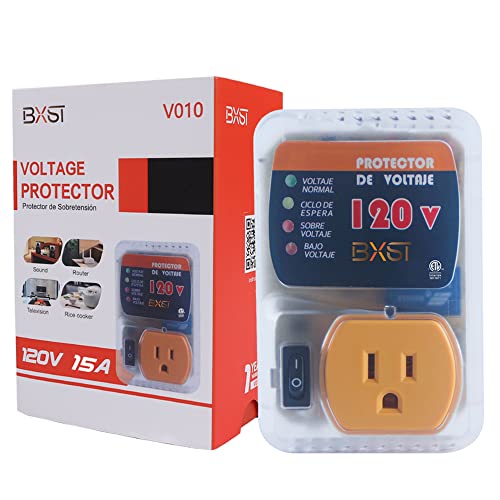 BXST One Outlet Plug Surge Protector Voltage Protector for Home Protects Against High and Low Voltage Surge Protector for Refrigerators