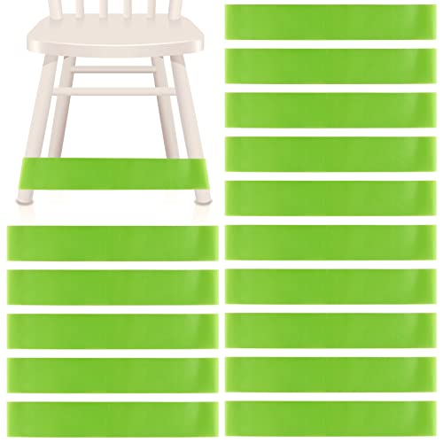 PLULON 15 Pack Chair Bands for Kids with Fidgety Feet Chair Stretch Foot Band Fidget Bands Flexible Seating for Classroom Elementary Chairs Desks - Green