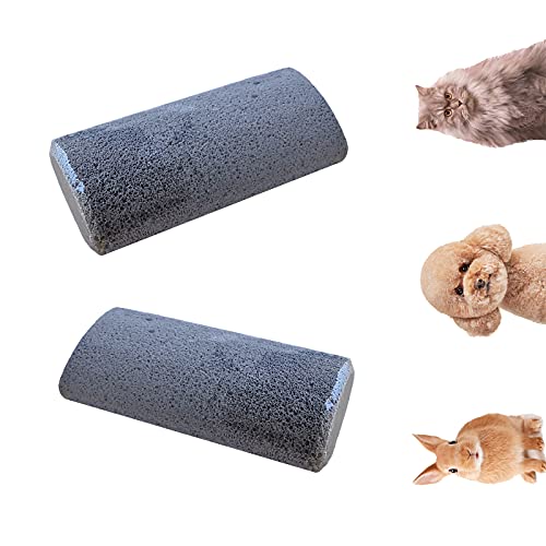 Pet Hair Remover - Pumice Stone for Dog Hair Removal,Cat Hair Remover Brush for Furniture,Couch and Carpet(2 Pack)
