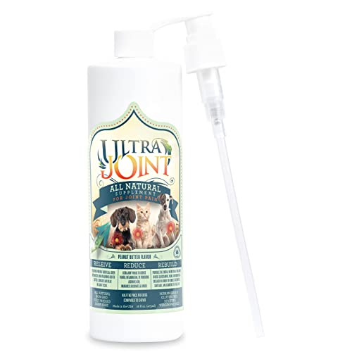 Ultra Joint - Pet Food Supplement for Dogs and Cats with Boswellia & Hyaluronic Acid to Soften & Lubricate Joint Tissue. Relief from Inflammation & Helps Muscle Tissue (16 oz)