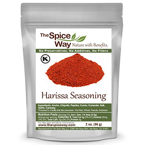 The Spice Way Harissa Seasoning - A Spicy Hot Spice Blend to Create Paste and Sauce (Tunisian spice blend), Harissa Powder 2 oz
