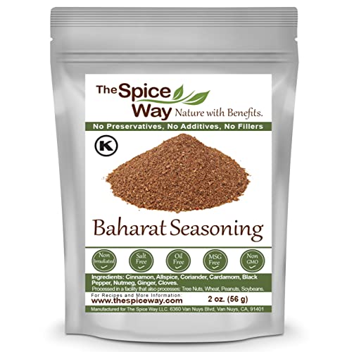 The Spice Way - Baharat Spice Blend Mix 2 oz (Middle Eastern Seasoning) No Additives, No Preservatives, No Fillers, Just Spices and Herbs We Grow, Dry and Blend In Our Farm. Resealable Bag