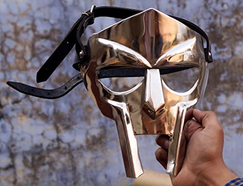 ANTIQUE HANDICRAFT HUB MF Doom Gladiator Mask, Mad-villain, 18g Mild Steel, Medieval Face mask Gift Item