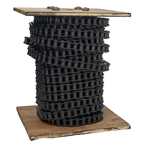 PGN #35 Roller Chain - 100 Feet + 10 Free Connecting Links - Carbon Steel Chains for Bycicles, Mini Bikes, Motorcycles, Go-Karts, Home and Industrial Machinery