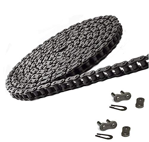 Jeremywell 35 Roller Chain 10 Feet with 2 Connecting Links for Go Karts, Mini Bikes, Scooters, ATV, MTV, Dirt Bike and Other Industrial Machinery