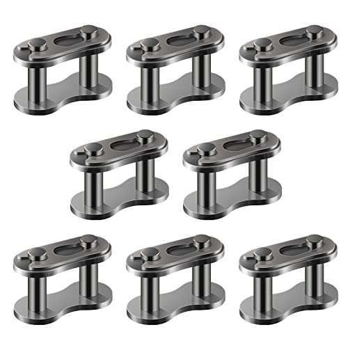 AIEX 8pcs #35 Chain Master Links, Steel Alloy Heavy Duty Roller Chain Connector Links for Bike Mini Bike Bicycle Karting Pit ATV Scooter