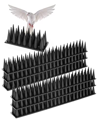 Bird Spikes, 20 Pack Bird Spikes for Outside, Bird Spikes for Pigeons and Other Animals, Pigeon Spikes for Garden Fence and Wall