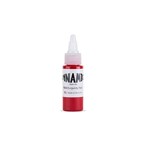 Dynamic Burgundy Red Tattoo Ink  Professional Long-Lasting Tattooing Inks -1 Ounce Bottle