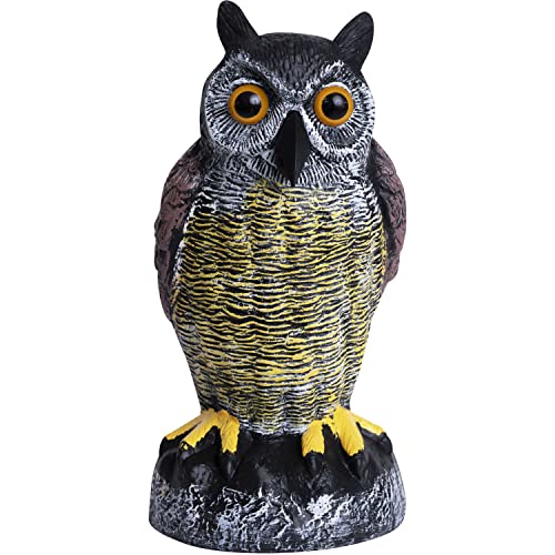 Galashield Owl Decoys to Scare Birds Away | Plastic Owls to Scare Birds Away | Owl Statue for Garden & Outdoors