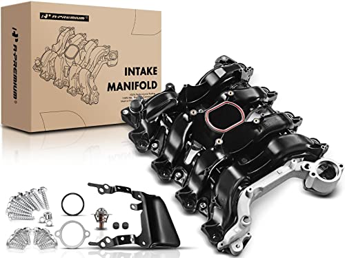 A-Premium Upper Intake Manifold with Gaskets Thermostat Compatible with Ford Crown Victoria 01-11, Mustang 99-04, Explorer & Lincoln Town Car 01-11 & Mercury Grand Marquis 01-11, Mountaineer, 4.6L V8