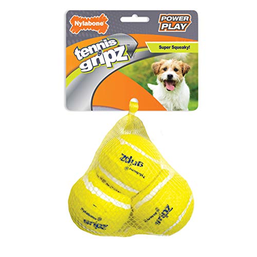 Nylabone Power Play Dog Tennis Ball Gripz Tennis Small (3 Count)