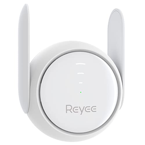 Reyee WiFi Extender Booster Signal Repeater,1200 Mbps,2 FEM Independent Signal Amplifier Coverage Up to 7800 sq.ft. 96 Devices with Dual-Band Gigabit Signal Extension Repeater (5GHz / 2.4GHz)