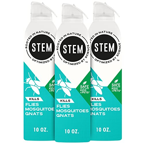 Stem Kills Flies, Mosquitoes And Gnats: Plant-Based Active Ingredient Bug Spray, Botanical Insecticide For Indoor And Outdoor Use; 10 fl oz (Pack Of 3)