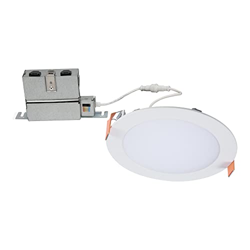 HALO 6 inch Recessed LED Ceiling & Shower Disc Light  Canless Ultra Thin Downlight  5CCT Selectable - White