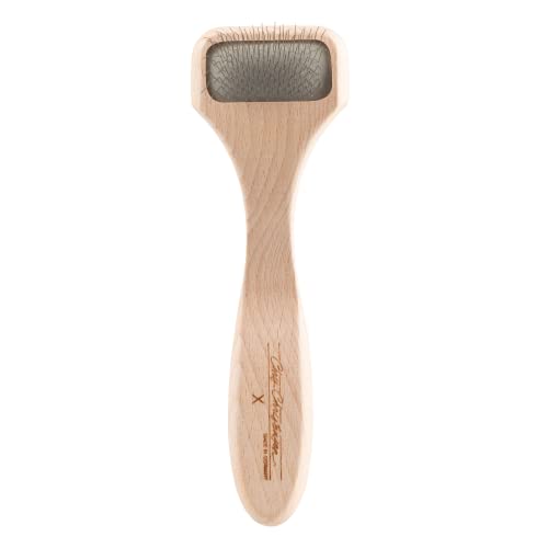 Chris Christensen Mark X Slicker Brush, Groom Like a Professinal, Stainless Steel Pins, Lightweight Beech Wood Body, Ground and Polished Tips, Tiny