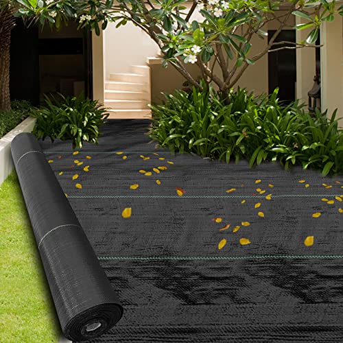 4FTx300FT 3.2oz Weed Barrier Landscape Fabric Heavy Duty Geotextile Fabric,Woven Weed Control, Ground Cover,and More for Landscaping,and Gardening -Perfect for Driveway, Garden,and Weed Blocker Fabric