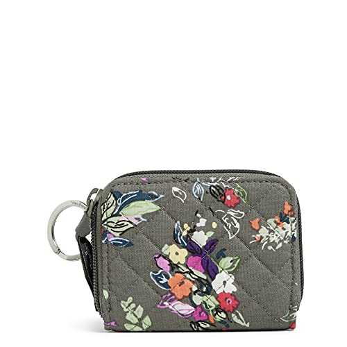Vera Bradley Women's Cotton Petite Zip-around Wallet With RFID Protection, Hope Blooms - Recycled Cotton, One Size