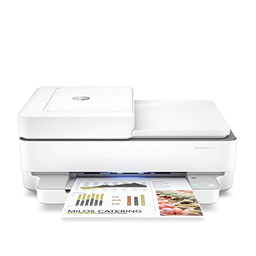 HP Envy Pro 6458 All-in-One Wireless Printer: Easy Printing, Scanning, Photo Copying, Fax Jobs, High-Yield Ink Stability, Borderless, Double-Sided Printing for Home & Office, 5SE48A (Renewed)