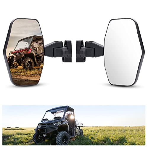 KIWI MASTER Side Mirrors Compatible for 2016-2023 Can-Am Defender Accessories Adjustable Folding Rear View Racing Mirror 715002459