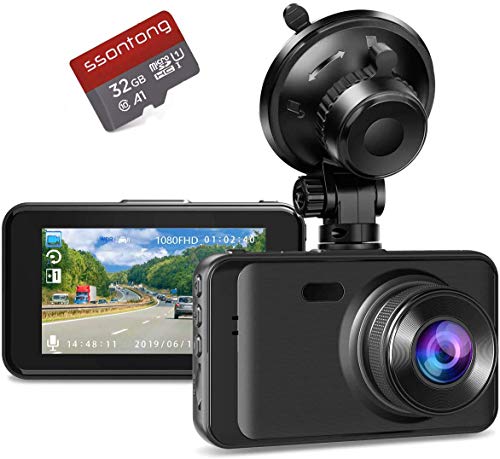 Dash Camera for Car, Dash Cams FHD 1080P Dash Cam Front with 32G SD Card, Super Night Vision Dashcam, Dashcams for Cars w/WDR Loop Recording G-Sensor Parking Monitor Motion Detection Dashboard Camera