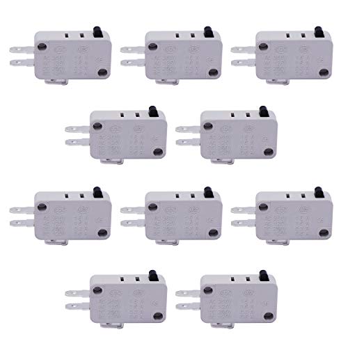 TWTADE / 10pcs Universal Microwave Door Oven Freezer Micro Limit Switch Series AC/DC 125V 250V V-15-1C25 Snap Action for Arduino