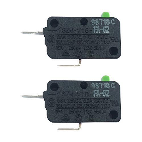 LONYE SZM-V16-FA-62 3B73361E Microwave Door Switch Replacement for LG Kenmore Microwave 6600W1K001C WB24X25397 WB24X817 PS3522736(Normally Closed)(Pack of 2)