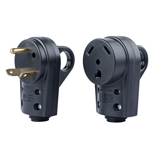 Livtor 30 Amp RV Plug RV Receptacle Camper Plug Replacement Male and Female Plug Set with an Easier Grip (55245)