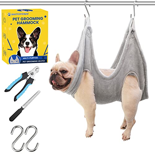 MAIYOUWENG Dog Grooming Hammock,Dog Grooming Supplies,Dog Hammock,Dog Grooming Harness,Pet Grooming Hammock,Grooming Table,Dog Nail Clipper,Dogs Cats Grooming,Claw Care (S)