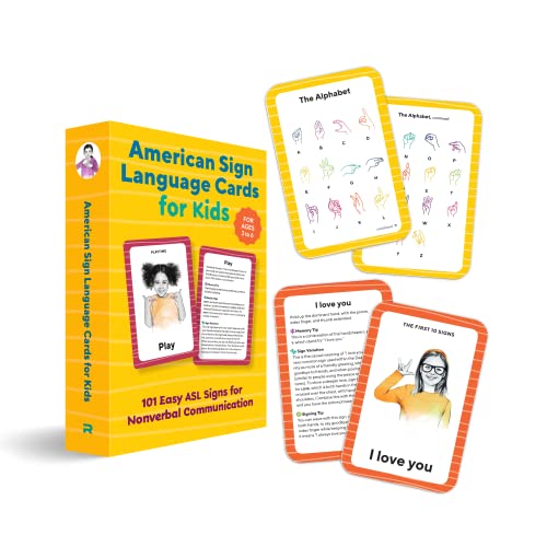 ASL Flash Cards for Kids: 101 Easy ASL Signs for Nonverbal Communication