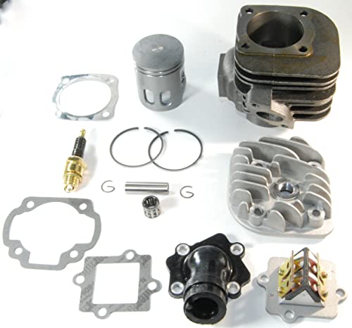 Big Bore 70cc (47mm) 2-Stroke ATV and Scooter Cylinder Piston Top End Rebuild Kit Compatible with Adly, ETon Beamer 50, Matrix 50, Viper 50, Viper 70, Jog, Polaris Sportsman 50, Outlaw 50, Predator 50