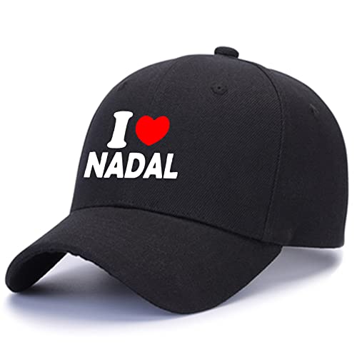 ANNE QUEEN Nadal Hat I Love Nadal Baseball Caps for Men & Women (Black Medium)
