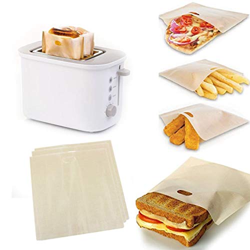 Non Stick Toaster Bags,Reusable and Heat Resistant Easy to Clean,Perfect for Grilled Cheese Sandwiches