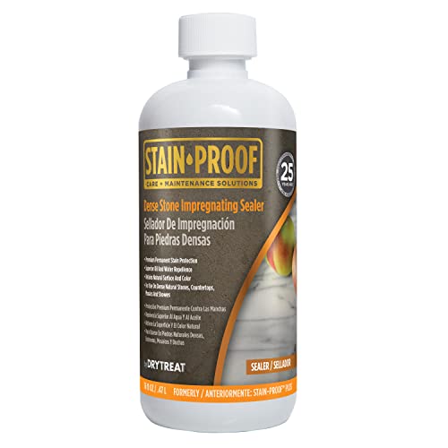 Stain Proof Dense Stone Impregnating Sealer - 1 Pint, Protects Against Water and Salt Damage and Oil-Based Stains, Sealer for Granite, Marble, Tile & Natural Stone; For Indoor & Outdoor Application