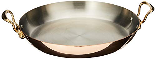 Mauviel M'Heritage M'150B Copper Paella Pan, 15.7" Bronze Handle