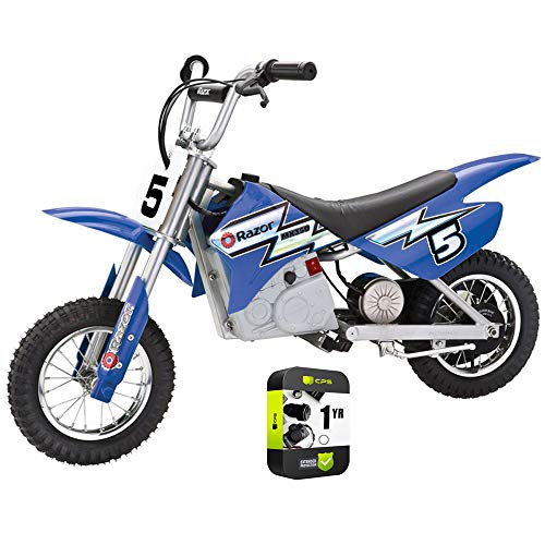 Razor 15128040 MX350 Dirt Rocket Electric Motocross Bike Ages 12 and up Bundle with 1 YR CPS Enhanced Protection Pack