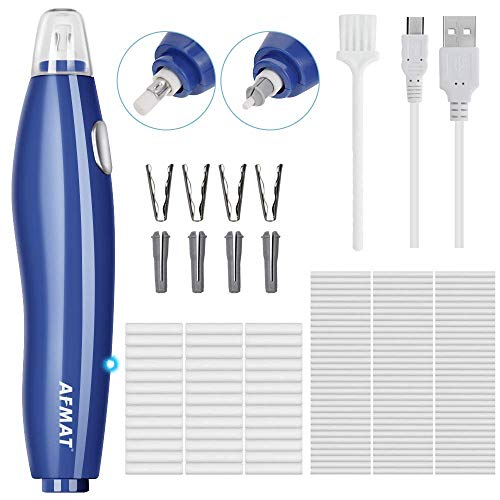 Electric Eraser, 140 Eraser Refills, Electric Pencil Eraser Rechargeable for Artists, Electric Erasers for Drafting, Drawing, Painting, Sketching, Architectural Plans, Detailer Tool-Blue