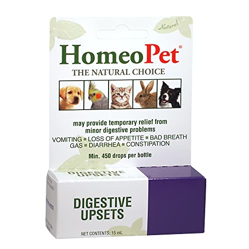 HomeoPet Digestive Upsets Natural Pet Digestive Support, Supports Temporary Relief from Digestive Problems, 15 Milliliters