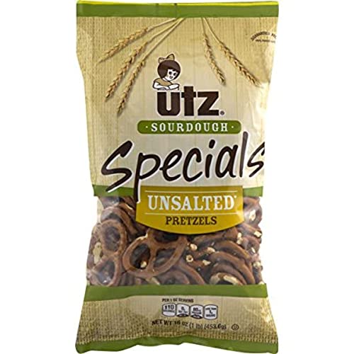 UTZ Special Unsalted Pretzels, Sourdough 1 LB, Value Pack of 3