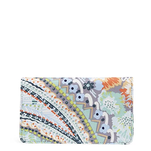 Vera Bradley Women's Cotton Checkbook Cover, Citrus Paisley - Recycled Cotton, One Size