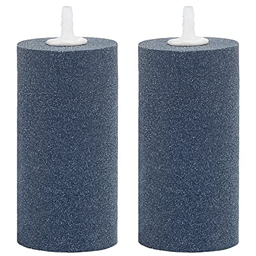 Pawfly 2 PCS Large Air Stones Cylinder, 4 x 2 Inch Aerator Bubble Diffuser for Ponds, Aquarium or Fish Tank